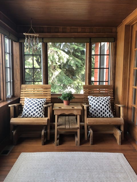 Sun Porch Gliders with a view of Muskegon Lake