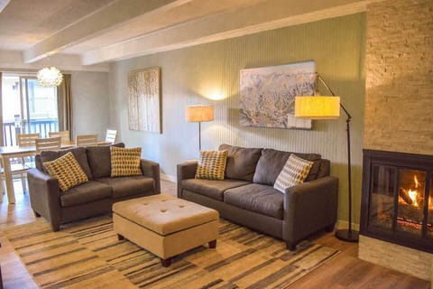 Family and friends can gather in the spacious living area