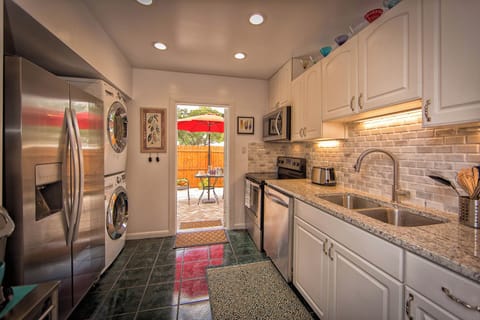 Kitchen - Fully Equipped. State of the Art Washer/Dryer with Laundry Supplies.