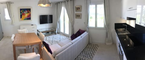 Studio Suite, Kitchen (A6) | Living area | Flat-screen TV