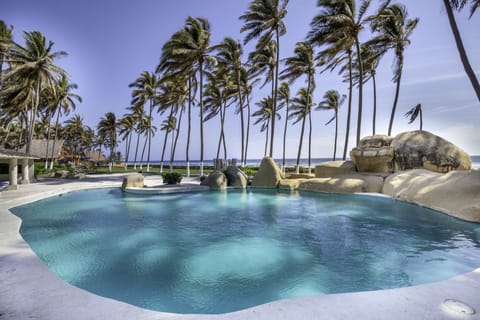 Outdoor pool, open 8:00 AM to 8:00 PM, pool umbrellas, sun loungers