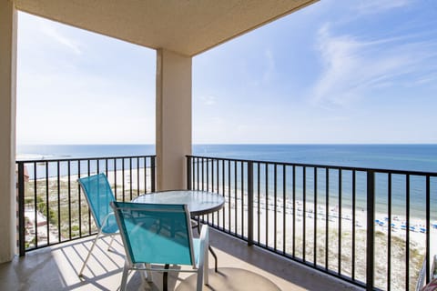 Beautiful Balcony View of the Ocean and Beach.