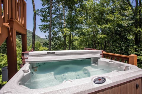 Hot Tub with Wooded and Mountain Views