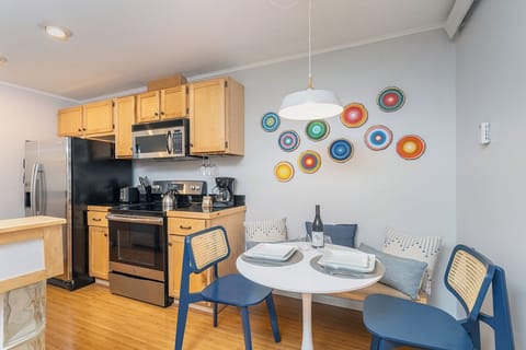 Ideally located multi-level 2-bedroom, 2-bath condo just steps from Main Street Telluride and the gondola, featuring an open-concept living and kitchen area in the center of downtown.