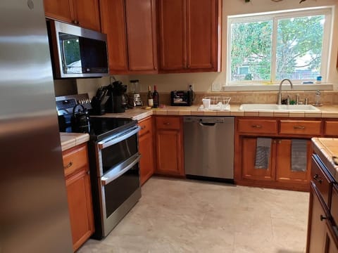 Large fully equipped kitchen