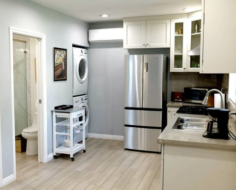 Kitchen with Mobile Island for Extra Countertop and Storage