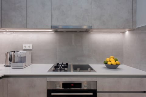 Superior Apartment, 2 Bedrooms | Private kitchen | Fridge, stovetop, electric kettle, cookware/dishes/utensils