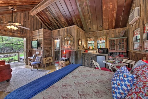 Wimberly Vacation Rental Cabin | Studio | 1BA | 352 Sq Ft | Steps Required