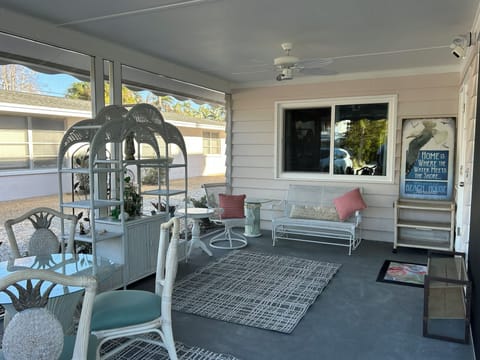 New screened Florida Room-for relaxing alone or together outside sans bugs!