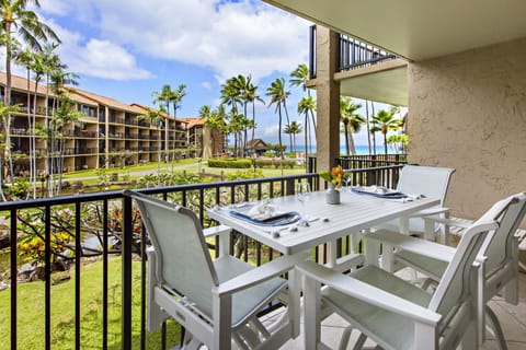 Private lanai with ocean views