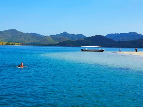 Private beach, beach bar