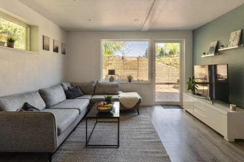 Deluxe Apartment | Living area | TV, Netflix, first-run movies, streaming services