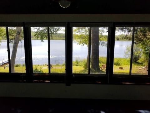 View from back porch overlooking lake
