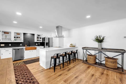 Additional seating at the Kitchen bar