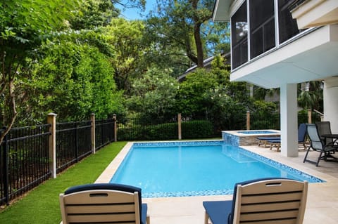 Poolside View with Lounge Chairs