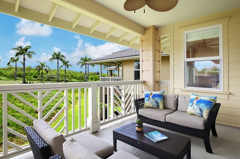 Lanai with mountain views