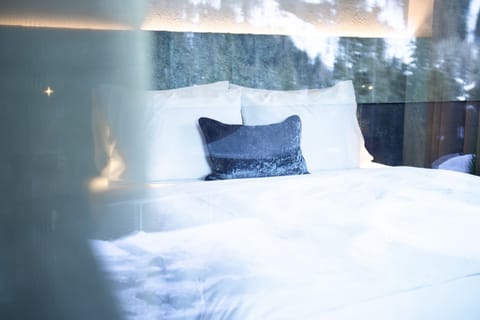 Deluxe Penthouse, Sauna (Panorama Queen) | Frette Italian sheets, premium bedding, down comforters