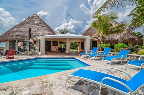 Pool area - Casa Alux Akumal Mexico Vacation Rental