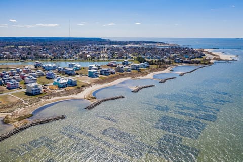 The private beach, neighboring the historic district and public beach!
