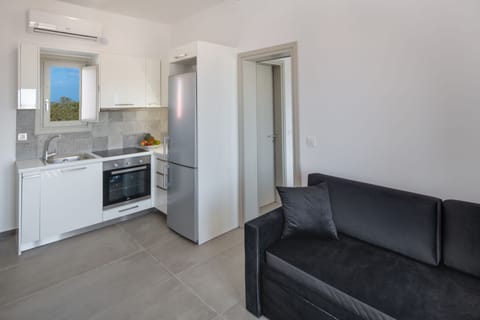 One-Bedroom Apartment, outdoor tub | Private kitchen | Fridge, stovetop, coffee/tea maker, electric kettle