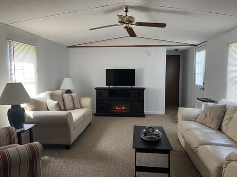 Living room w/ electric fireplace!