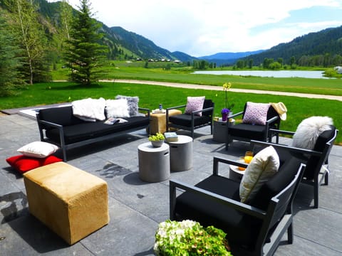 Outdoor deck; hot tub
