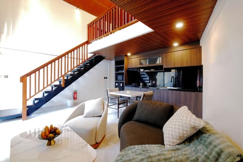 Luxury Villa | Living area | 55-inch Smart TV with satellite channels