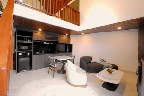 Luxury Villa | Living area | 55-inch Smart TV with satellite channels