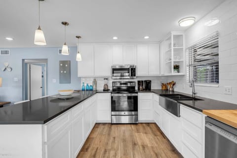 Kitchen is fully stocked with cooking essentials