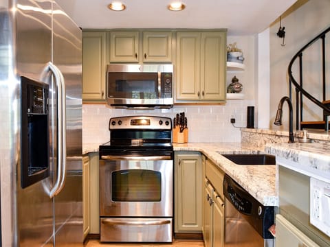 Kitchen has all the conveniences of home.