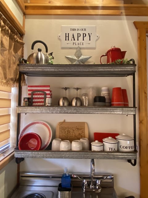 Dishes, Mugs, Wine Glasses, Tea Kettle 