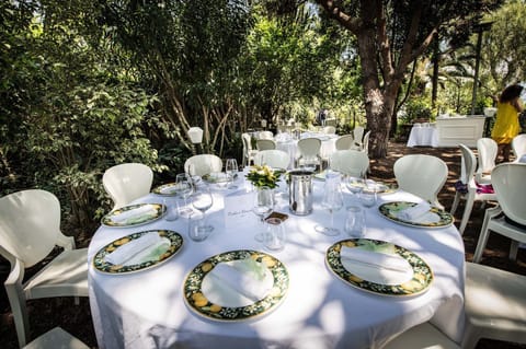 Outdoor wedding area