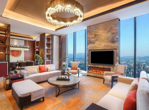 Presidential Suite, 1 King Bed, Accessible, Club Lounge Access (High Floor) | Premium bedding, down comforters, minibar, in-room safe