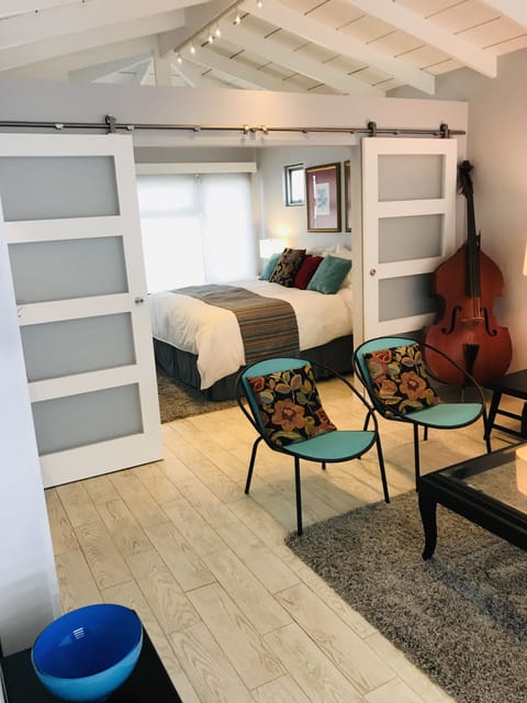 Barn Doors give Master Bedroom privacy