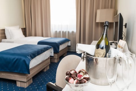 Basic Triple Room | Minibar, in-room safe, desk, laptop workspace