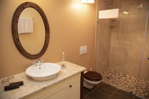 Standard Room (Falcon) | Bathroom | Separate tub and shower, deep soaking tub, hydromassage showerhead