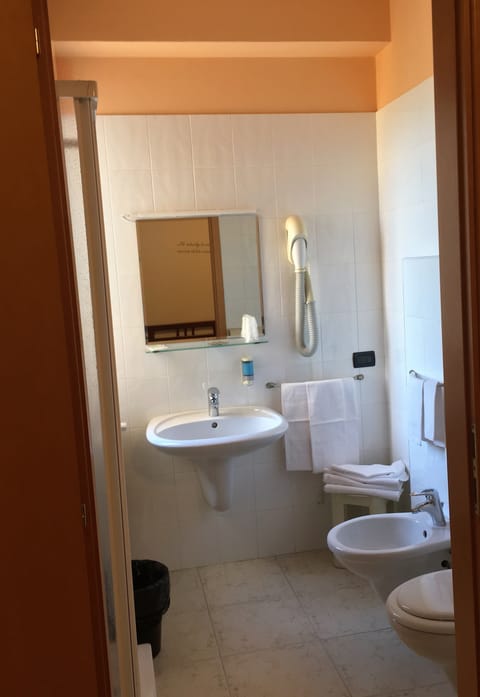 Double Room (with Extra Bed) | Bathroom | Shower, rainfall showerhead, free toiletries, hair dryer