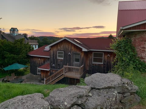 Exterior, separate  entrance, private back patio, table, chairs, umbrella.  BBQ.