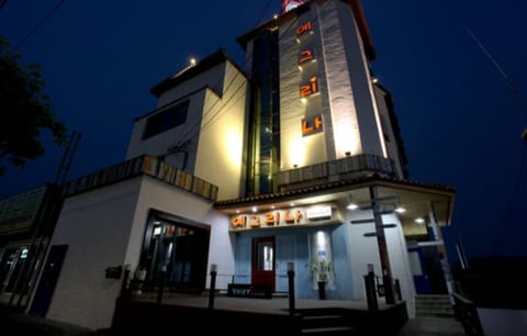 Front of property - evening/night