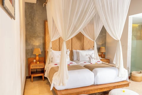 2 Bedroom Private Pool Villa | Pillowtop beds, minibar, in-room safe, individually decorated