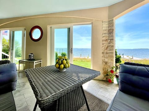 Morning coffee or sunset drinks - dine alfresco right on the water