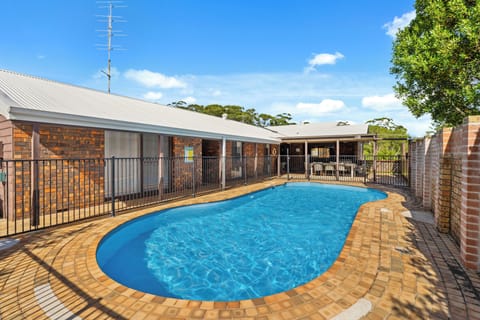 Beautiful private pool next to the undercover entertainment area