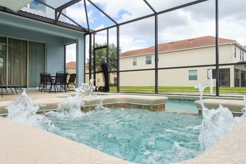 Private screened pool and spa