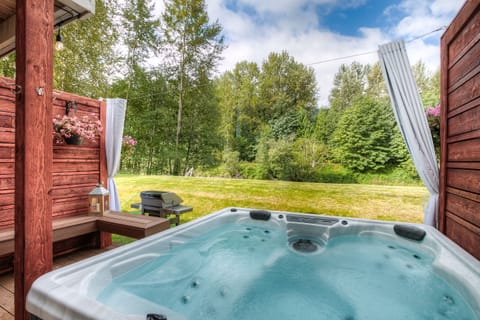 Private Hot Tub on River