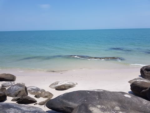 Beach nearby, white sand