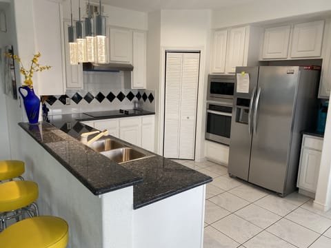 Kitchen with updated stainless steel appliances 