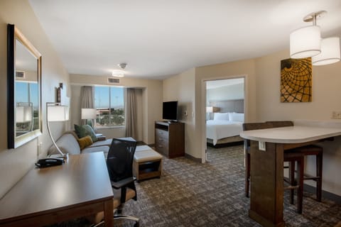 Suite, 1 Bedroom, Kitchen | Premium bedding, desk, laptop workspace, blackout drapes