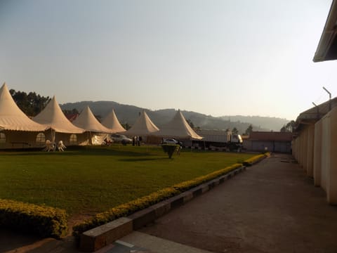 Outdoor banquet area