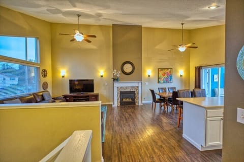 Large open living and dining 