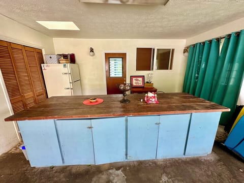 Outside bar and refrigerator